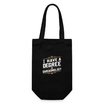 Funny, sarcasm, sarcastic humor, irony - Gift Bag for Bottles - black - Front