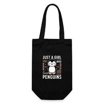 Penguin Penguins Animal - Gift Bag for Bottles - black - Front