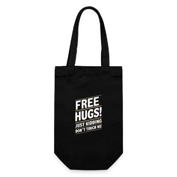 Funny, sarcasm, sarcastic humor, irony - Gift Bag for Bottles - black - Front