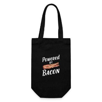 Bacon Frühstück Speck - Geschenkbeutel für Flaschen - Schwarz - Vorne