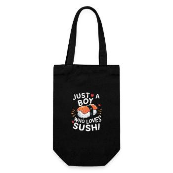 Sushi Japanisches Essen Maki Sushi Kawaii - Geschenkbeutel für Flaschen - Schwarz - Vorne