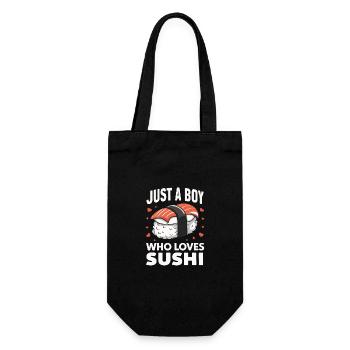 Sushi Japanisches Essen Maki Sushi Kawaii - Geschenkbeutel für Flaschen - Schwarz - Vorne