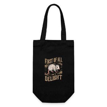 Opossum Possum Animal - Gift Bag for Bottles - black - Front