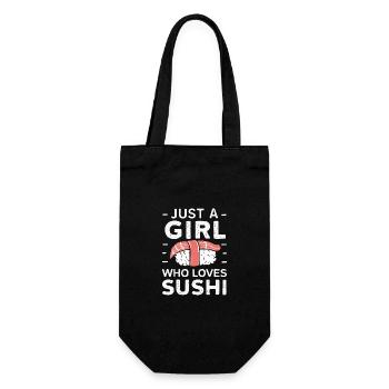 Sushi Japanisches Essen Maki Sushi Kawaii - Geschenkbeutel für Flaschen - Schwarz - Vorne