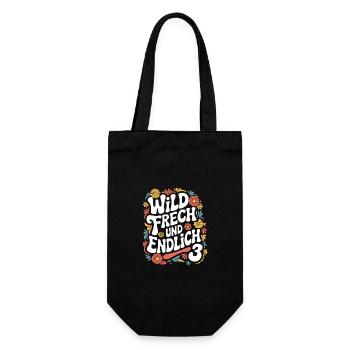 Birthday Gift 3 Years Children's Birthday - Gift Bag for Bottles - black - Front