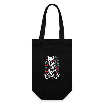 Cherries Cherries Fruits Food - Gift Bag for Bottles - black - Front