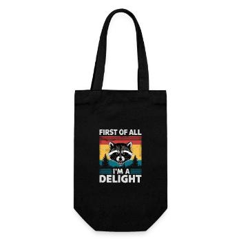 Raccoon - Gift Bag for Bottles - black - Front