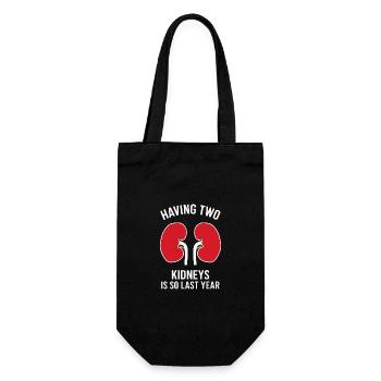Kidney Donor Kidney Organ Donor - Gift Bag for Bottles - black - Front