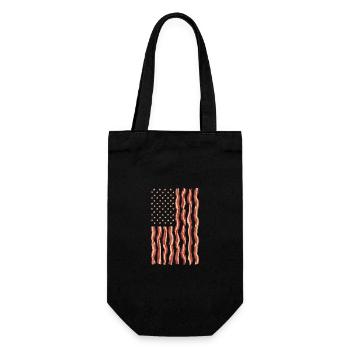 USA America Flag Patriots - Gift Bag for Bottles - black - Front