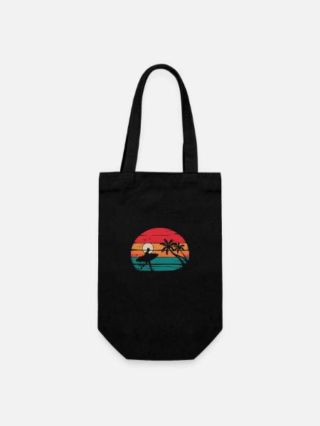 Surf Surfer Planche de surf Surfer Plage - Sac à bouteille - noir