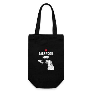 Labrador Hund - Geschenkbeutel für Flaschen - Schwarz - Vorne