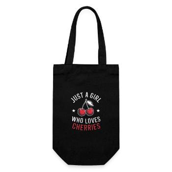 Cherries Cherries Fruits Food - Gift Bag for Bottles - black - Front
