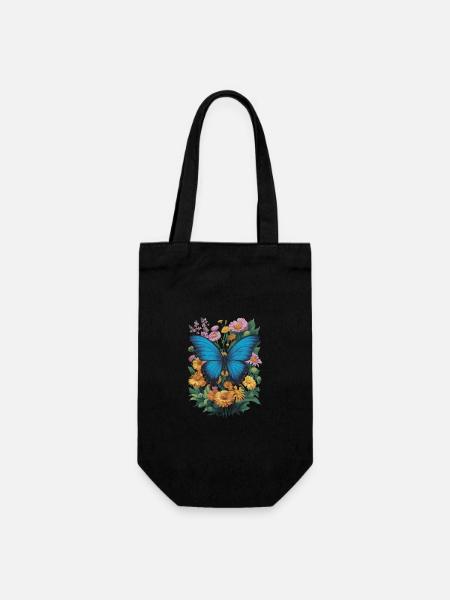papillon monarque papillon papillons colorés - Sac à bouteille - noir