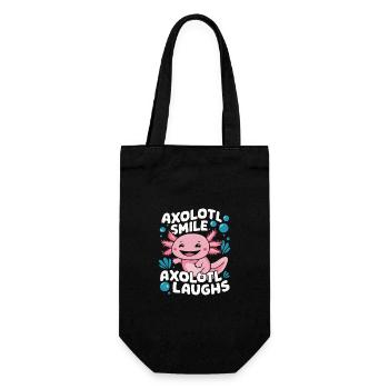Axolotl Fisch - Geschenkbeutel für Flaschen - Schwarz - Vorne