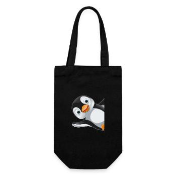 Penguin Penguins Animal - Gift Bag for Bottles - black - Front