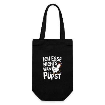 chicken chickens farm animal rooster farmer farmer - Gift Bag for Bottles - black - Front