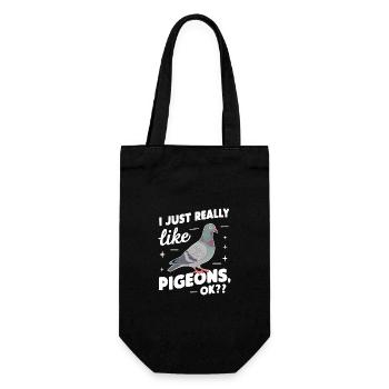 Pigeon Pigeons Animal Bird - Gift Bag for Bottles - black - Front