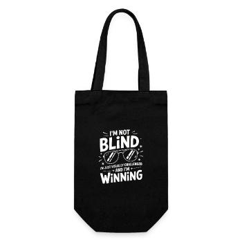 Blinde Blindheit Sehbehinderte Menschen - Geschenkbeutel für Flaschen - Schwarz - Vorne