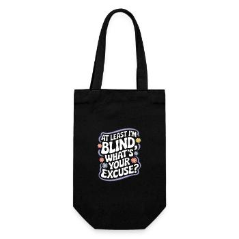 Blinde Blindheit Sehbehinderte Menschen - Geschenkbeutel für Flaschen - Schwarz - Vorne