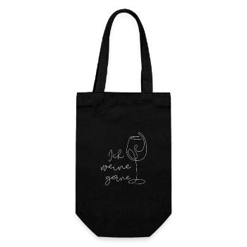 Ich weine gerne. - Geschenkbeutel für Flaschen - Schwarz - Vorne
