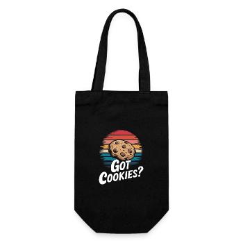 Cookies Cookie Biscuits Biscuits Chocolate - Gift Bag for Bottles - black - Front