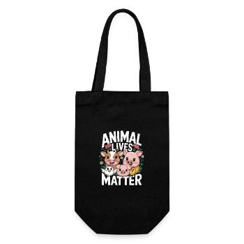 Vegetarian Vegan Veggie Vegetarian - Gift Bag for Bottles - black - Front