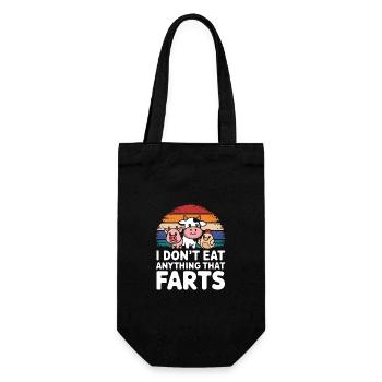 Vegetarisch Vegan Veggie Vegetarier - Geschenkbeutel für Flaschen - Schwarz - Vorne
