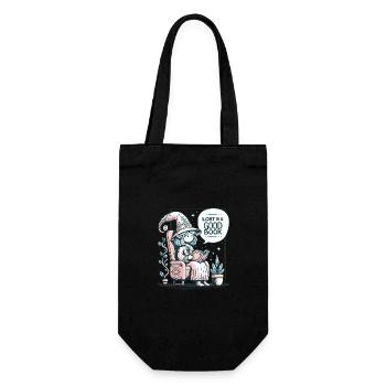 Perdu dans un bon livre - Sac à bouteille - noir - Devant