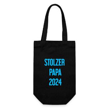 Proud Dad 2024 – for new fathers - Gift Bag for Bottles - black - Front