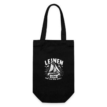 Leinen los und nichts wie weg! Wir legen ab! - Geschenkbeutel für Flaschen - Schwarz - Vorne