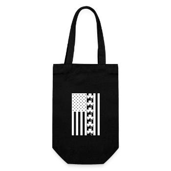 St Patricks Day American Flag - Gift Bag for Bottles - black - Front