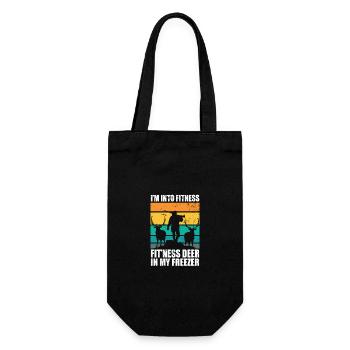 I'm Into Fitness Fitness Deer In My Freezer Funny - Geschenkbeutel für Flaschen - Schwarz - Vorne