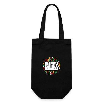 i Support Every HBCU Student Proud Black Teacher - Gift Bag for Bottles - black - Front