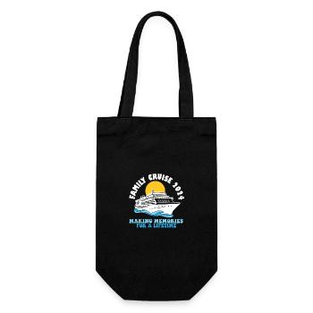Family Cruise 2024 Voyage Cruising Tour Matching - Gift Bag for Bottles - black - Front