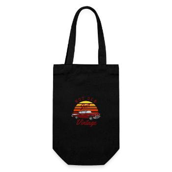 Not Old Just Vintage Classic Car Enthusiast - Gift Bag for Bottles - black - Front