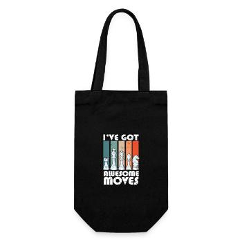 I've Got Some Awesome Moves Chess Player Gift - Geschenkbeutel für Flaschen - Schwarz - Vorne