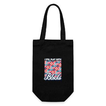 Je joue toujours avec des blocs Funny Quilter Dressmaker - Sac à bouteille - noir - Devant