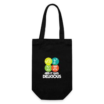 I Ate Some Pie and It Was Delicious Math Pun Pi - Gift Bag for Bottles - black - Front