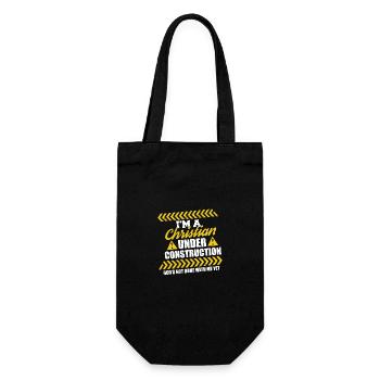 I'm A Christian Under Construction God's Not Done - Geschenkbeutel für Flaschen - Schwarz - Vorne