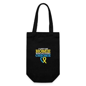 Down Syndrome Awareness Love My With An - Gift Bag for Bottles - black - Front