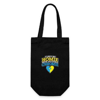 Down Syndrome Awareness Love My With An - Gift Bag for Bottles - black - Front