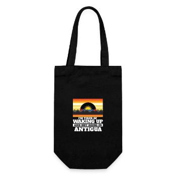 Im Tired of Waking Up and Not Being In Antigua - Gift Bag for Bottles - black - Front