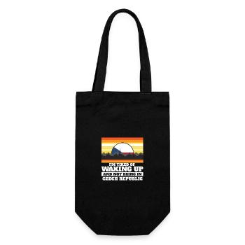 Im Tired of Waking Up and Not Being In Czech - Gift Bag for Bottles - black - Front