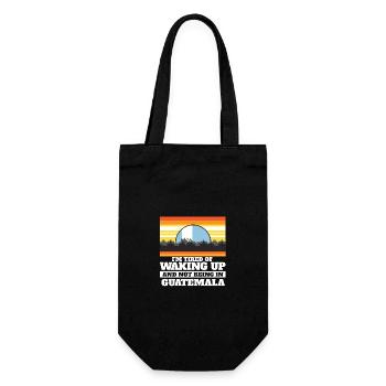 Tired of Waking Up and Not Being In Guatemala - Gift Bag for Bottles - black - Front