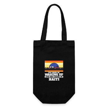 Je suis fatigué de me réveiller et de ne pas être en Haïti - Sac à bouteille - noir - Devant