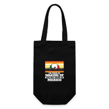 Je suis fatigué de me réveiller et de ne pas être au Mexique - Sac à bouteille - noir - Devant