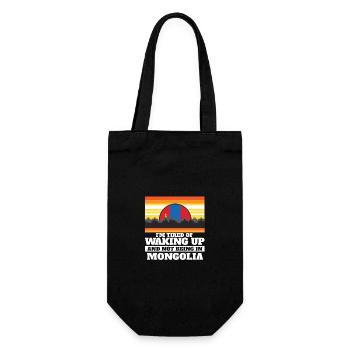 Je suis fatigué de me réveiller et de ne pas être en Mongolie - Sac à bouteille - noir - Devant