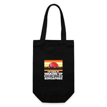 Im Tired of Waking Up and Not Being In Singapore - Geschenkbeutel für Flaschen - Schwarz - Vorne