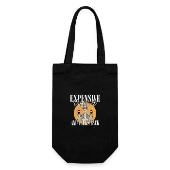 ex Expensive Difficult And Talks Back Skeleton - Gift Bag for Bottles - black - Front