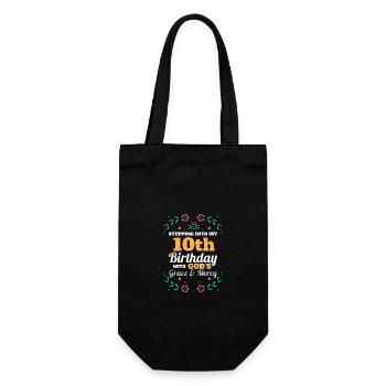À l’occasion de mon 10e anniversaire religieux - Sac à bouteille - noir - Devant